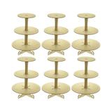 Kit Com 6 Porta Doces Três Andares Provençal Para Festa - Madeira e design