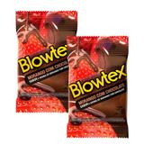 Kit com 6 Preservativo Blowtex Morango e Chocolate c/ 3 Cada