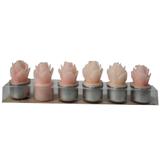 Kit com 6 Velas Aromatizadas (Rosas) - Relaxar e meditar