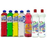 Kit Com 7 Produtos Perfumados Para Limpeza de Cozinha Triex