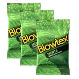 Kit com 9 Preservativo Blowtex Menta c/ 3 Un Cada