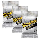 Kit com 9 Preservativo Blowtex Sensitive c/ 3 Un cada