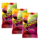 Kit com 9 Preservativo Blowtex Tutti-Frutti c/ 3 Un Cada