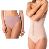 Kit com Cinta Loba Slim e Calcinha Loba Redutora Nude Slim - Lupo
