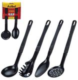 Kit com Colher Concha pegador Escumadeira de Nylon Antiaderente - Acibel