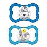 Kit com Duas Chupetas Mam Air Boys Azul Tamanho 2 6m+ (2825)