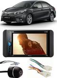 Kit Combo DVD Pioneer AVH-G218BT + Moldura de Painel 2 Din + Chicote + Câmera de Ré Toyota Corolla GLI 2015 2016 2017