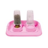 Kit Comedouro e Bebedouro Flex Gourmet com Bandeja - Plast Pet