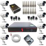 Kit Completo 8 Câmeras de Monitoramento Infravermelho com Gravador Dvr Stand Alone Acesso Nuvem P2P - Power