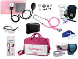 Kit Completo de Enfermagem com 8 itens - Rosa - Premium