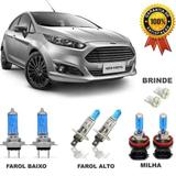 Kit Completo Lampada Super Branca New Fiesta 2016 + Brinde - Skyway