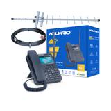 Kit Completo Telefone Rural Celular 4G LTE Wi-fi CA-42s 4G - para ligações e internet 4G - Aquario