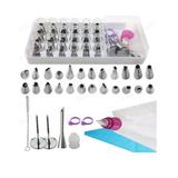 Kit Confeitaria INOX 35 Peças com Saco Bico Decorador Unyhome UD191606