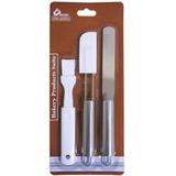 Kit Confeiteiro Com 2 Espatulas E Pincel De Plastico Com 3 Pecas Na Cartela - Blessed
