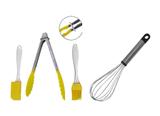 Kit Confeiteiro com Espatula, Pegador, Pincel e Batedor de Claras - Ref. KC46217 - Blessed