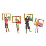 Kit Conjunto 4 Placas Molduras Tema Dinossauros - Estrutura festas