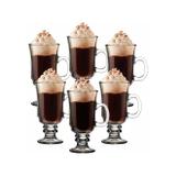 Kit conjunto de caneca xicara de vidro taca alta cappucino cafe chocolate dolce gusto coffe 240ml - Gimp