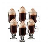 Kit Conjunto De Caneca Xicara De Vidro Taca Alta Cappucino Cafe Chocolate Dolce Gusto Coffe 280ml - Lyor