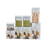 Kit conjunto potes hermeticos para mantimentos alimentos com 4 pecas quadrado luxo - Gimp