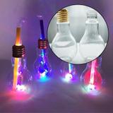 Kit Copo Lampada Pisca Pisca Led 15 Unid Com Canudo Festa 450 ML - Ideal