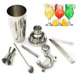 Kit Coqueteleira com 5 Peças em Aço Inox - Uny home
