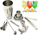 Kit Coqueteleira Completa Profissional em Aço Inox 550ml - Home
