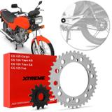 Kit Coroa e Pinhão Relação Transmissão Honda CG 125 1995 a 2008 Vaz Extreme HCP0001T Fan Titan Cargo