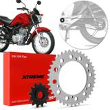 Kit Coroa e Pinhão Relação Transmissão Honda CG 125 Fan 2009 a 2015 Vaz Xtreme