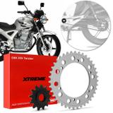 Kit Coroa + Pinhão Relação Transmissão Honda CBX Twister 250 2001 a 2008 Vaz Xtreme HCP0005T
