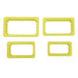 Kit Cortador de Plástico Retângulo Babados Blue star com 4 Peças - Ref. 91848