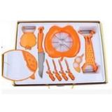 Kit cortador ralador fatiador descascador de frutas, legumes, verduras, laranja, maça completo com 9 - Faça resolva