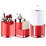 Kit Cozinha 3 Peças Eleganza Escorredor de Talher Dispenser - Future