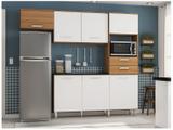 Kit Cozinha Poliman Móveis Lia - Nicho para Micro-ondas 7 Portas 2 Gavetas