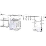 Kit Cozinha Suspensa Porta Utensílios e Escorredor Kit01 Cromado - Passerini