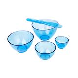 Kit cubeta maleável + espátula grande + necessaire - azul - Gianinis