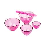 Kit cubeta maleável + espátula grande + necessaire - rosa - Gianinis