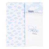 Kit cueiro alvinha nuvem azul - Minasrey