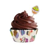 Kit Cupcake Desenho Cupcakes Branco c/ 24 unidades - Mago