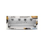 Kit de acessórios para banheiro 5 peças Alpes cromado Aquaplás