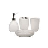 Kit de Acessórios para Banheiro com 4 Peças Branco - Casanova
