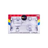 Kit de Acessórios para Banheiro Delta com 6 Peças Cromado - Aquaplás