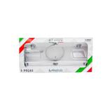 Kit de Acessórios para Banheiro Varese com 5 Peças Cromado - Aquaplás