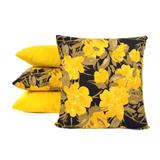 Kit de Almofada Para Sofá Siena Amarela 45cm x 45cm 4 Unidades Silicone - Moda casa enxovais