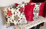 Kit de Almofadas Decorativas 4 Peças Tec Jacquard Vermelho 1 - Reluz bordados