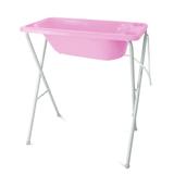 Kit de Banheira Rígida Rosa Claro com Mangueira e Suporte - Galzerano