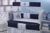 Kit de Berço Barquinho Marinheiro 8 pçs Azul Marinho - Doce lar enxovais