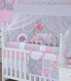 Kit de Berço Elefantinhos Rosa - Bruna baby