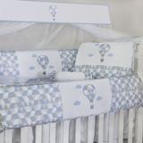 Kit de Berço Glamour Balão Azul 10 Peças - Laura baby