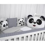 Kit De Berço Urso Panda Chevron - Bruna baby
