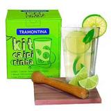 Kit de Caipirinha com Tábua de Mogno Africano 3 Peças - Tramontina